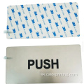 Braille z nehrdzavejúcej ocele Push Dvere Sign Stric Doska